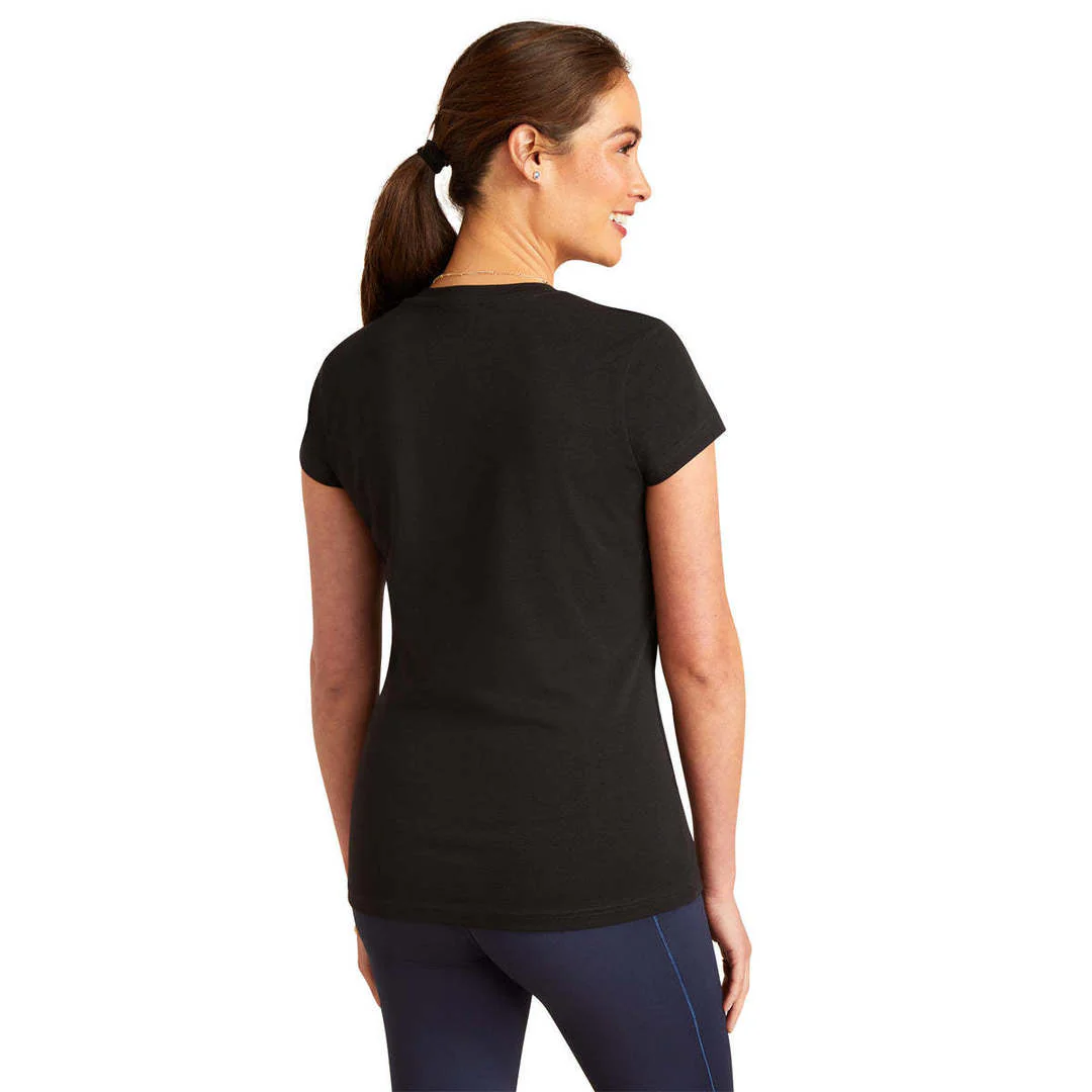 Ariat Wms Vertical Logo V Neck SS Tee - Image 3