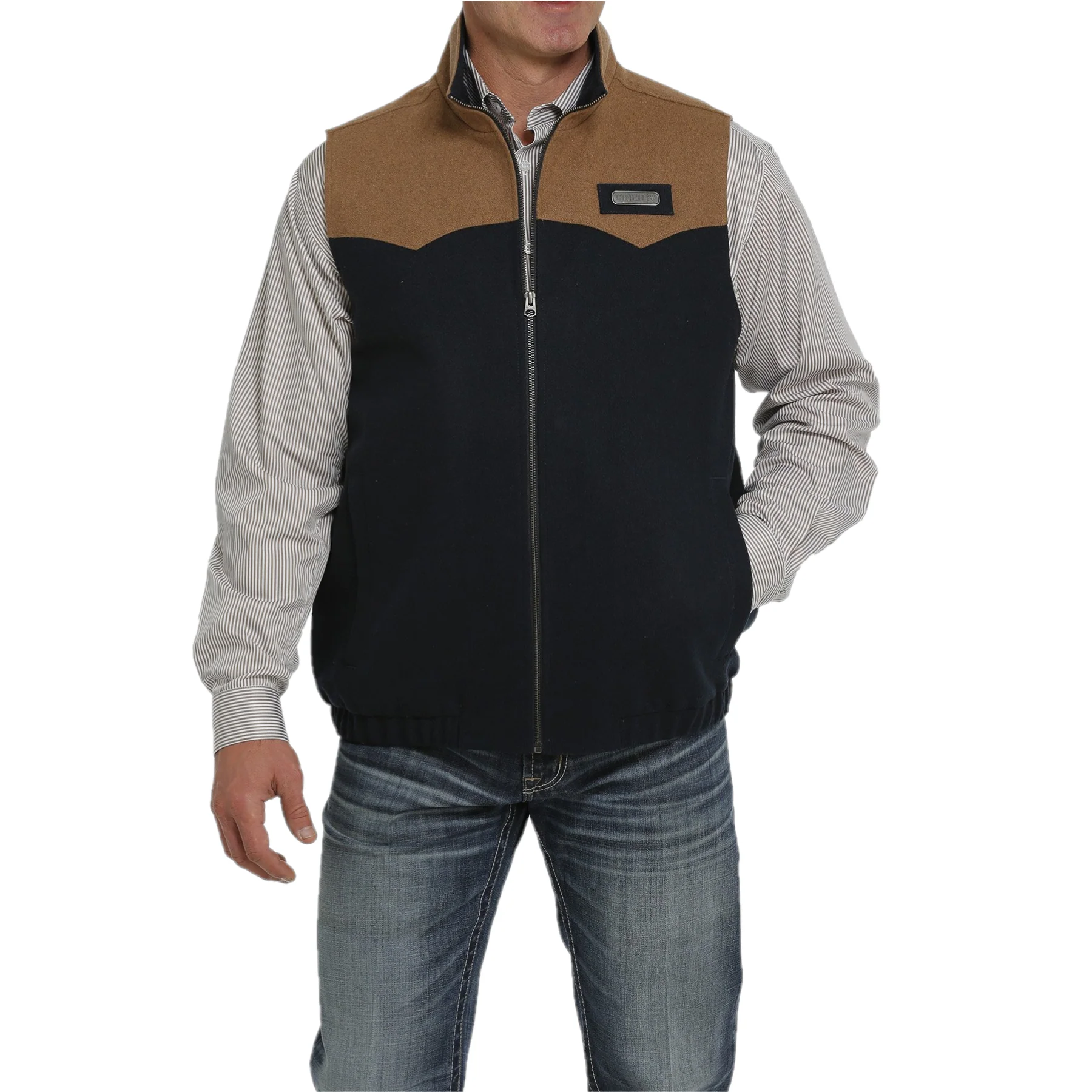 Cinch® Men's Concealed Carry Wooly Bonded Navy Vest