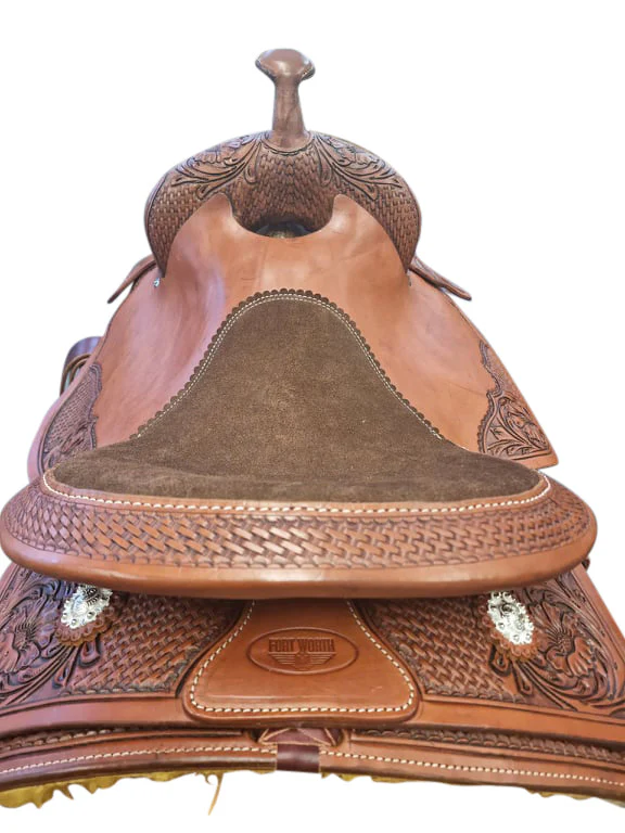 Fort Worth Reiner Saddle - Handcrafted Rawhide Western Saddle - Image 4