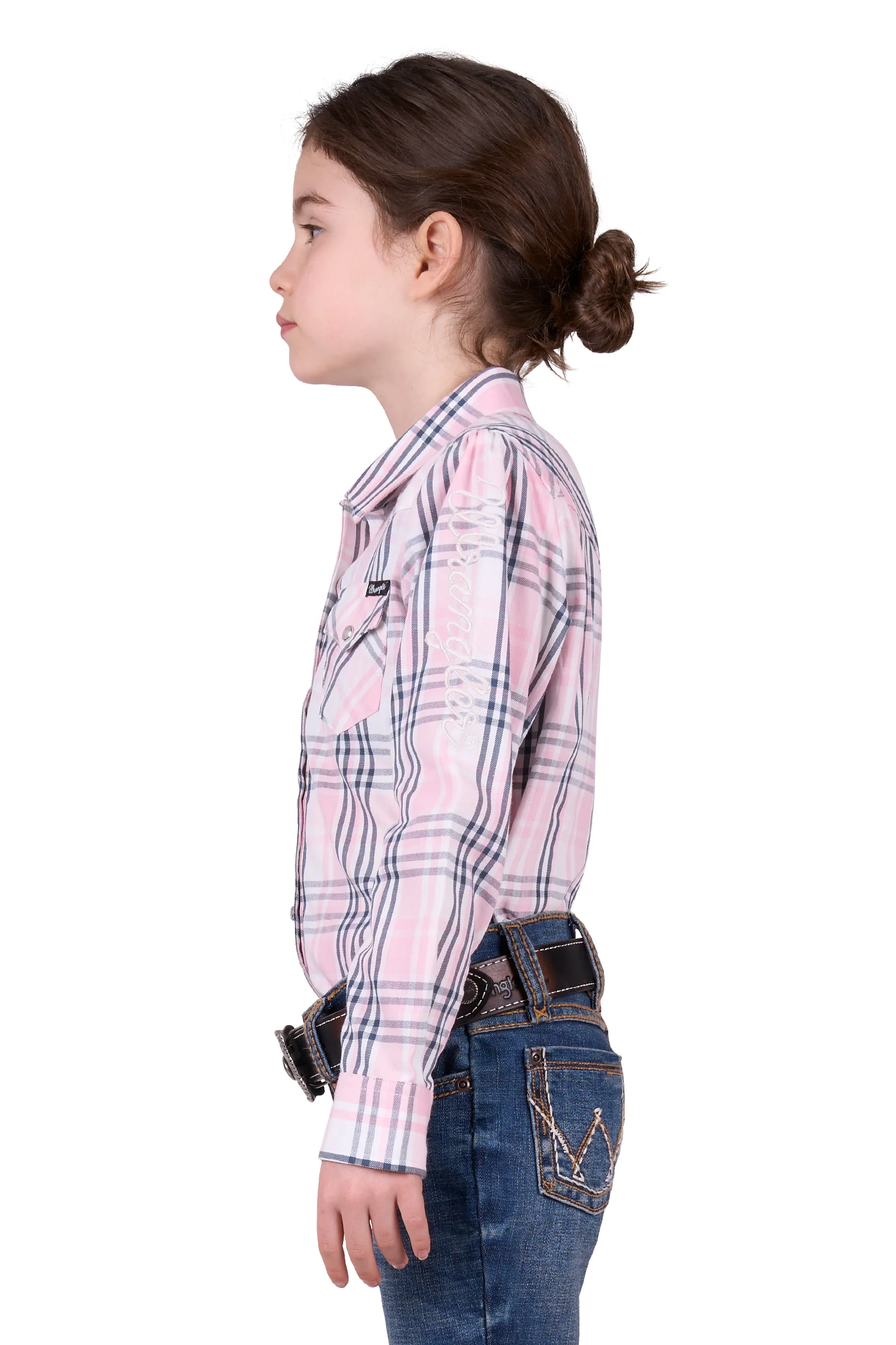 Wrangler Girls Phoebe Check LS Shirt - Image 4