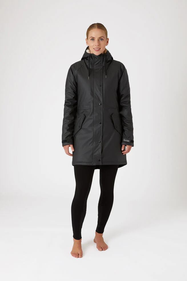 Horze Dania Winter Rain Coat Black - Image 3