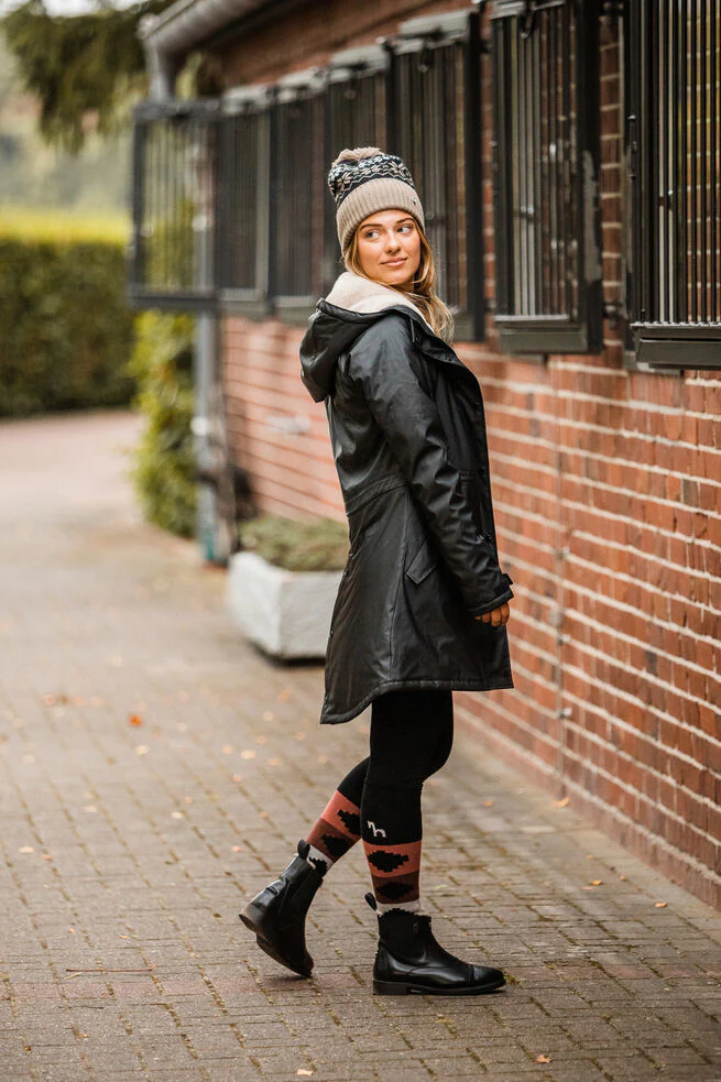 Horze Dania Winter Rain Coat Black - Image 6