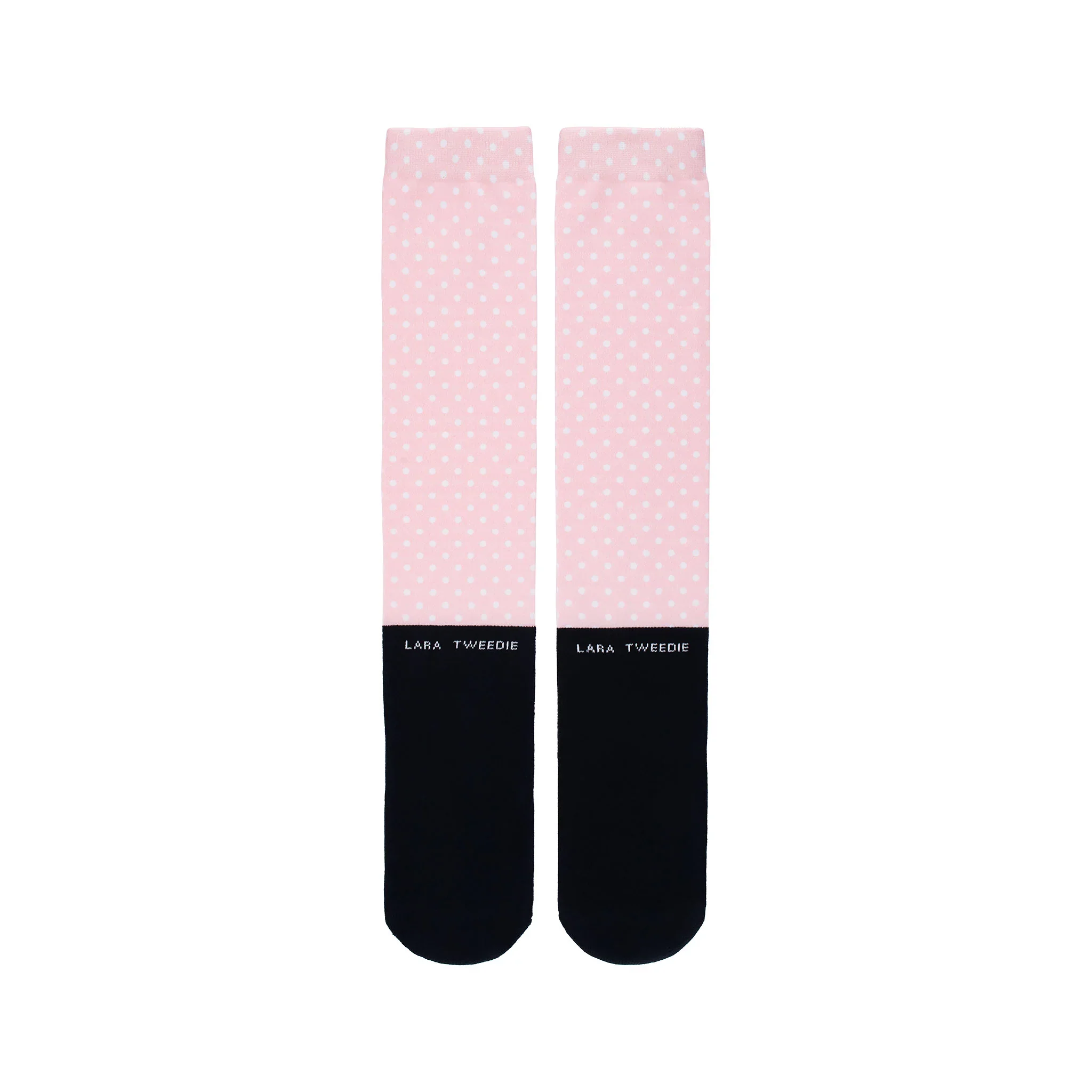 Lara Tweedie Pink Polka Dot Riding Socks - Image 2