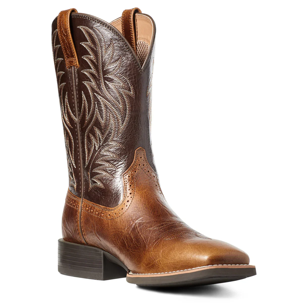 Ariat Mens Sport Wide Square Toe Boots – Peanut Butter/Chaga Brown - Image 4