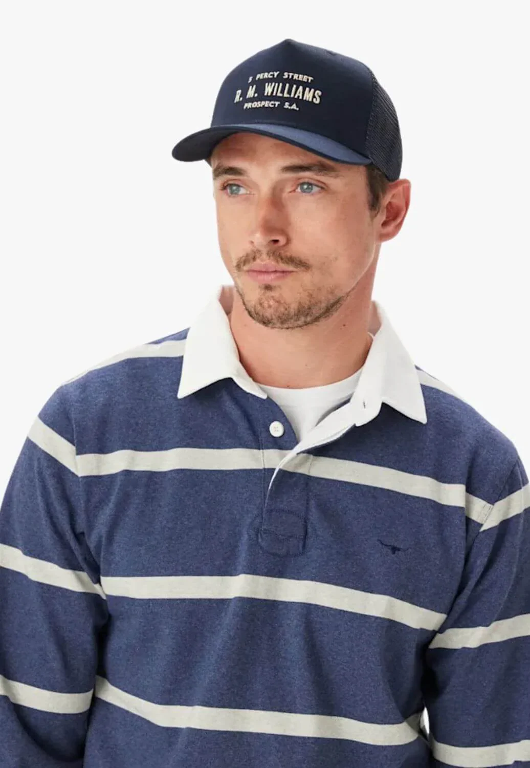 RM Williams Stencil Trucker Cap Navy - Image 2