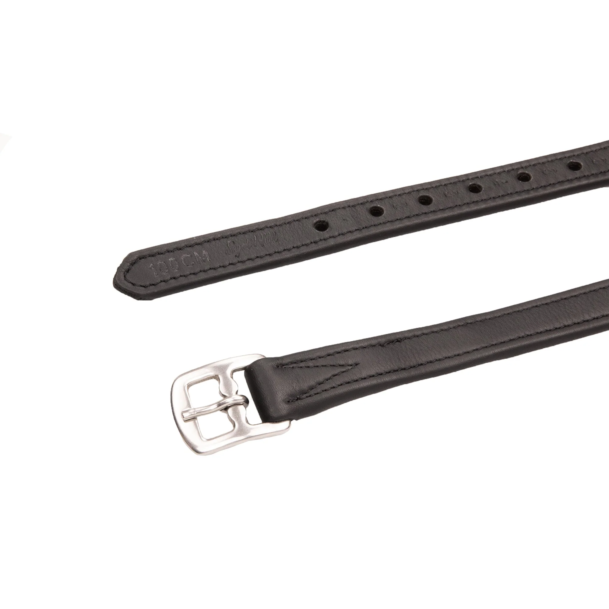 Syd Hill Junior 3/4" Soft Leather Stirrup Leathers with Nylon Insert - Image 3