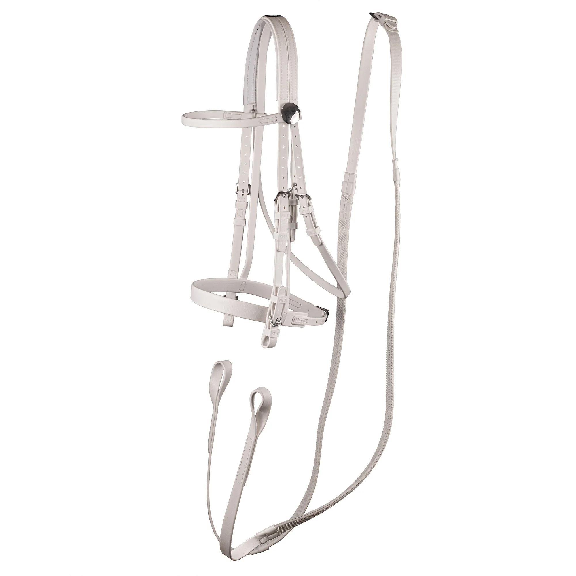 Syd Hill PVC Matte Race Bridle with Cavesson Noseband & Loop Reins - Image 6