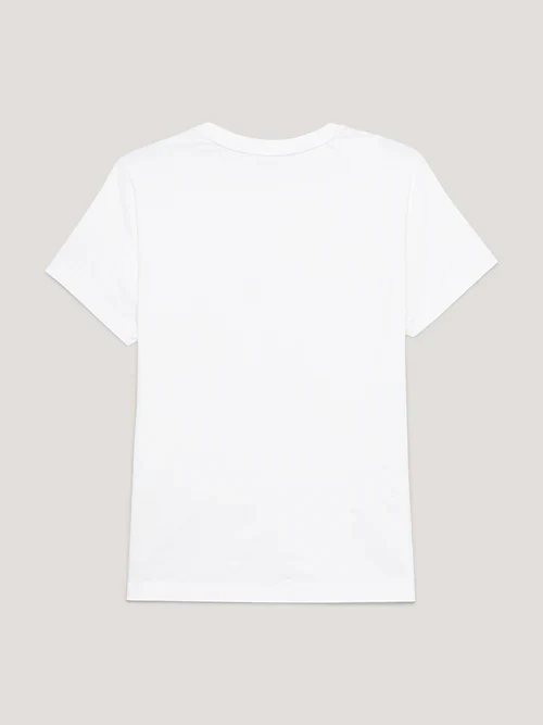 Tommy Hilfiger Manhattan Short Sleeve Rhinestone T-Shirt Optic White - Image 3